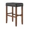 Alaterre Furniture Madison Backless Bar Height Stool True Walnut Finish with Black PU AVMA2270 - alternate 3